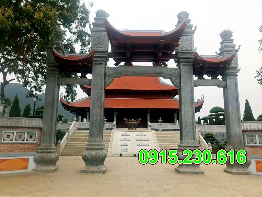Cổng đền đẹp - Mẫu cổng đền chùa bằng đá tự nhiên đẹp