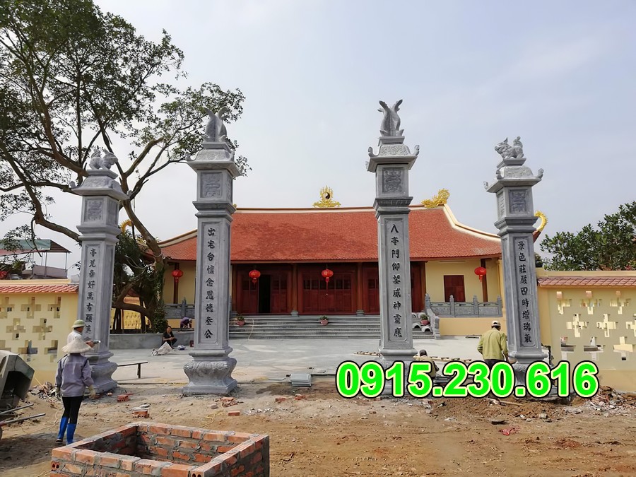 Cổng chùa đẹp - Mẫu cổng chùa đẹp bằng đá tự nhiên Ninh Bình