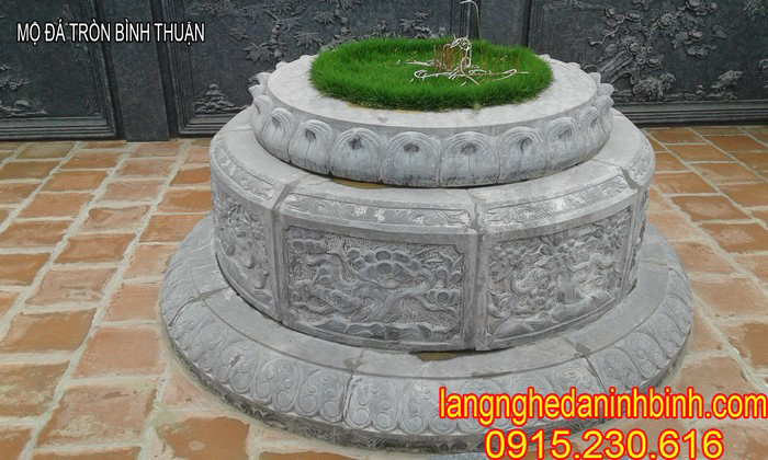 Mộ đá tròn Bình Thuận đẹp - Xây mộ đá tròn phong thuỷ ở Bình Thuận