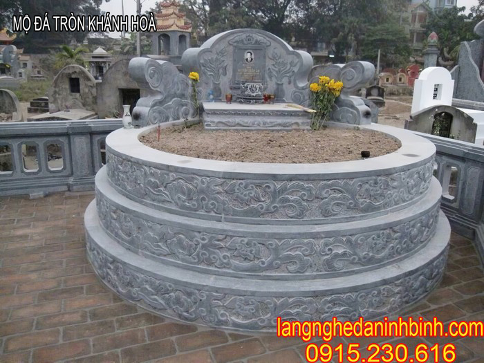Mộ đá tròn Khánh Hoà đẹp - Xây mộ đá tròn phong thuỷ ở Khánh Hoà