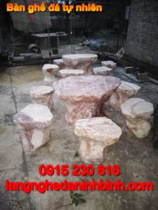 Bàn ghế đá đẹp ở Thái Bình