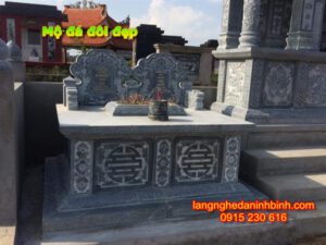 Mẫu mộ đá đôi đẹp ở Hà Tĩnh