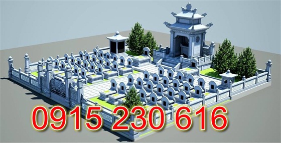 Mẫu thiết kế khu nghĩa trang gia đình ằng đá(1025)