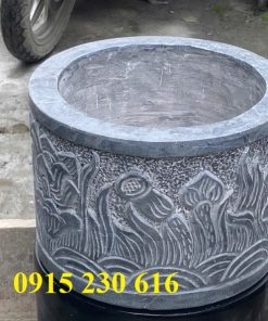 Bát hương đá chạm sen