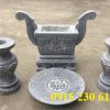 Bộ bát hương lọ hoa mâm bồng bằng đá