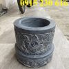 Bat hương đá chạm hoa văn đẹp