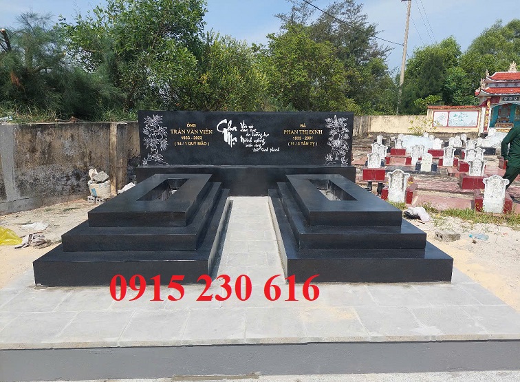 Mộ đá đôi Granite Ấn đẹp